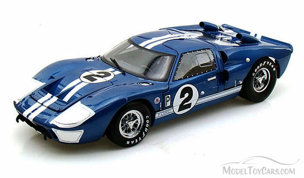 MK White GT-40 Stripes #2, SC401 w/ Shelby Blue Scale - - II 1/18 1966