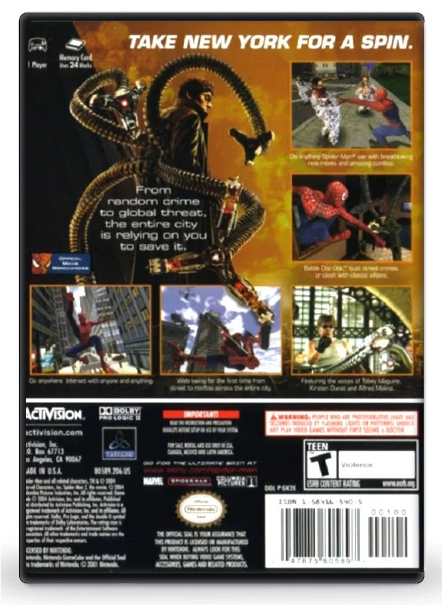 Spider-Man GameCube Nintendo - Refurbished 2
