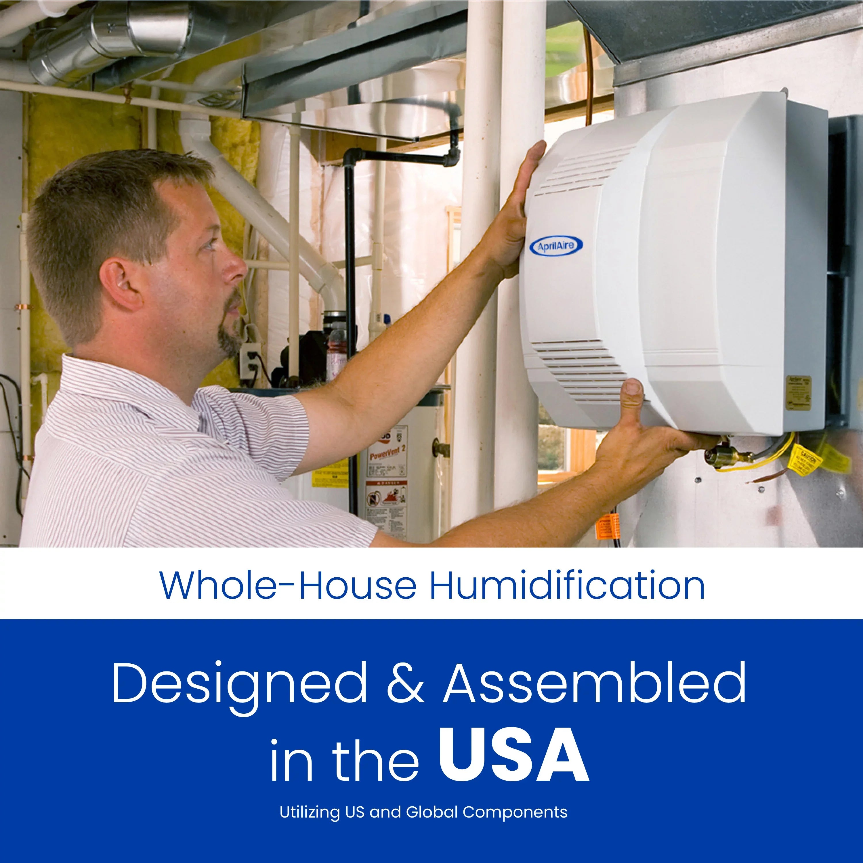 Ft. - up Humidifier to for Homes 700 Capacity Sq. Fan-Powered Large Humidifier - 4,200 Automatic Furnace Whole-House AprilAire