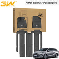 Toyota Sienna 3W climate Floor Seat 7 fit Mats Car All for Floor seat Sienna 7 Liner 2021-2024 TPE