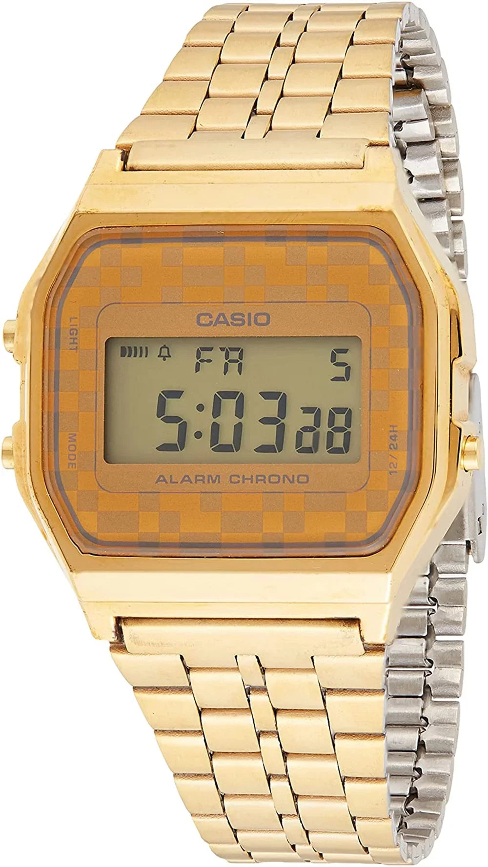 Men's Steel Casio Gold A159WGEA-9A Quartz Watch Tone Digital Stainless Vintage