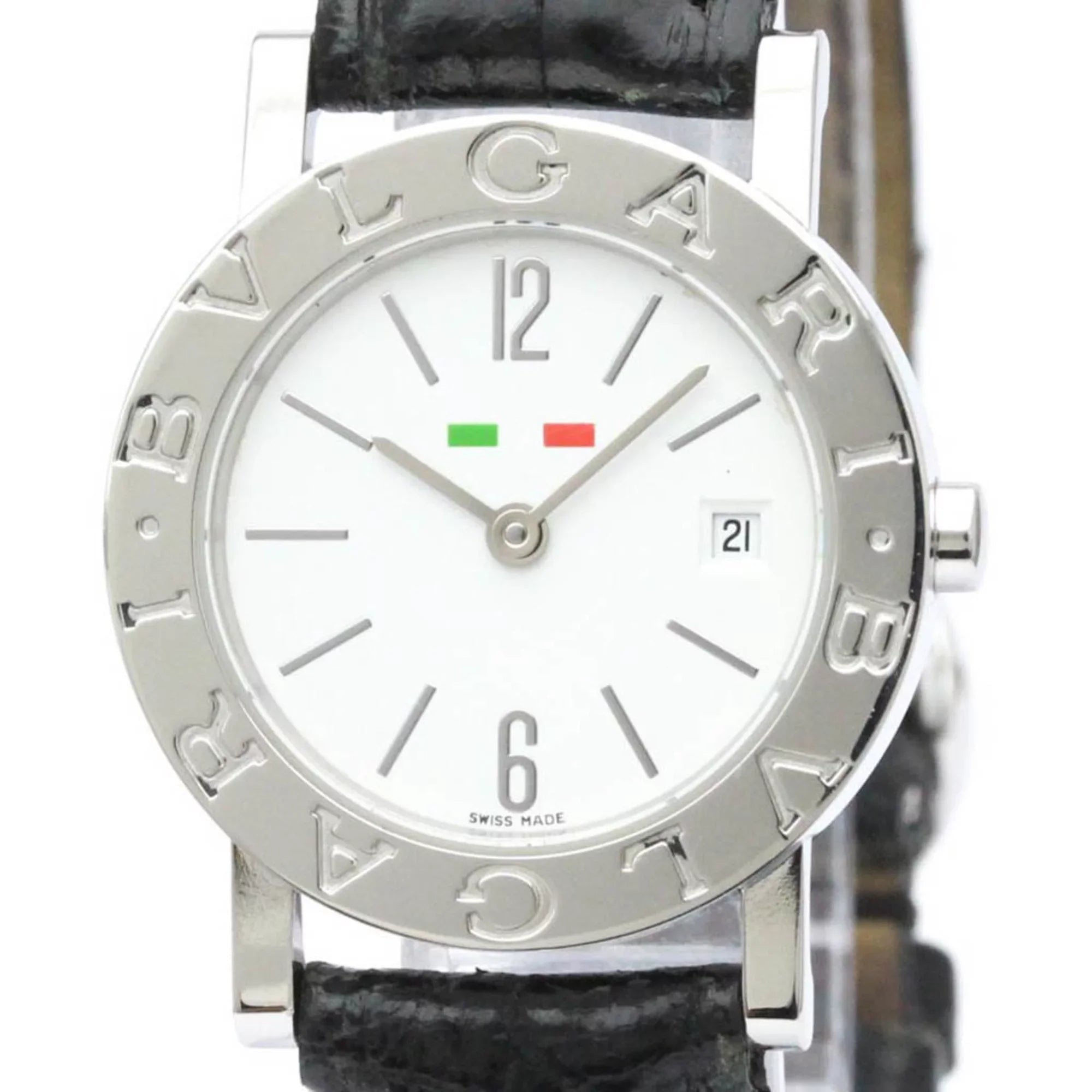 Polished BVLGARI-BVLGARI BF558550 BB26SL Quartz Steel Pre-Owned (Good) Ladies BVLGARI Watch