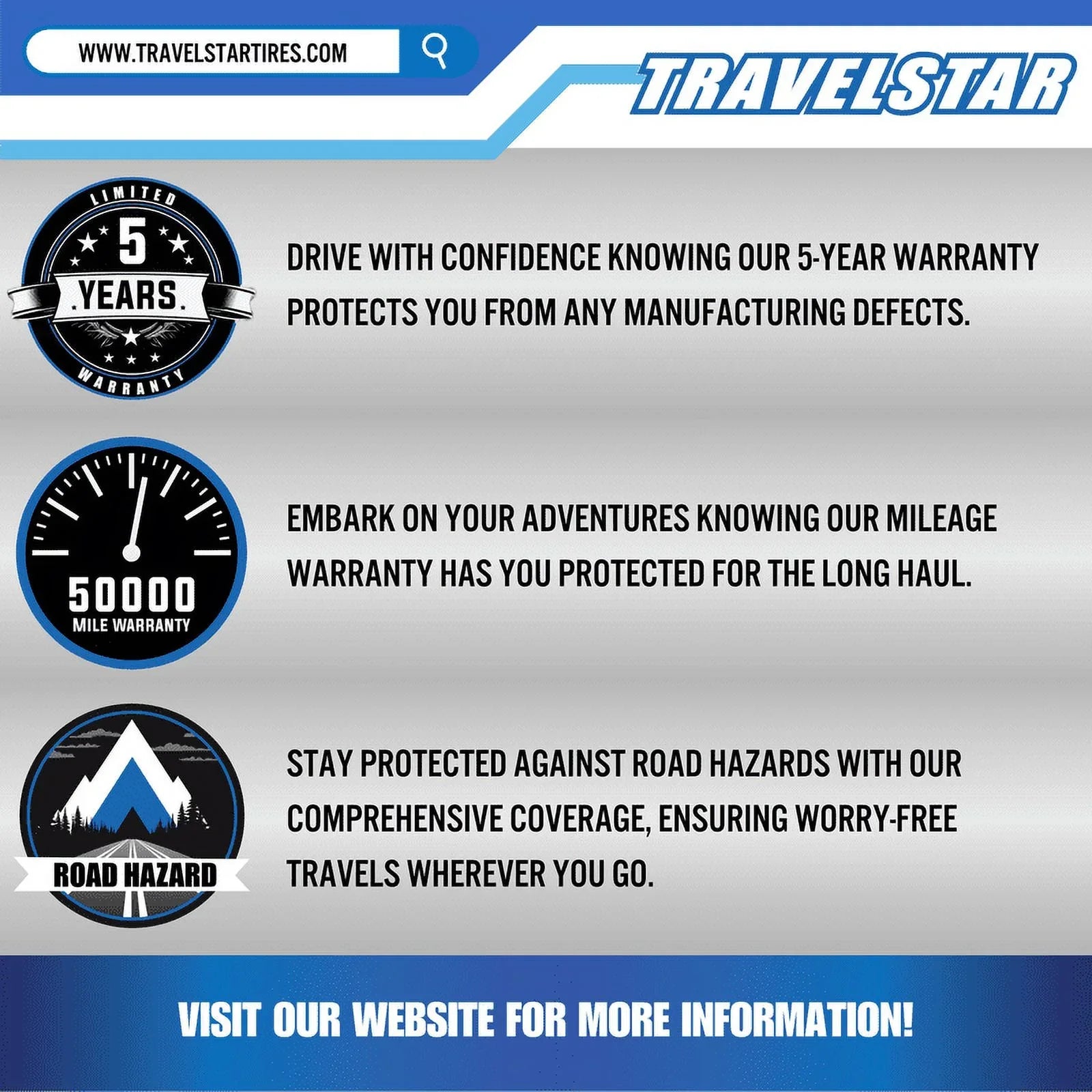 EcoPath 265/75/16 H/T Performance Season All LT265/75R16 Tire High E Travelstar Passenger