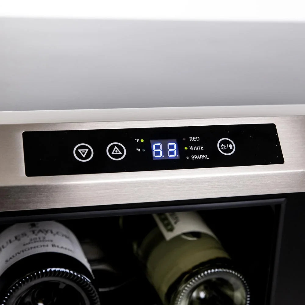 Dual-Zone Beverage Bottle 19 Avanti Steel Cooler WBV19DZ Wine Stainless 66 Center / & Can