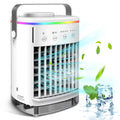 Hiroke Desk Desktop Home Air Cooler Air Personal Portable for & Office Mini Air Timer Light 4-Speed Conditioners Spray Fan Night Conditioner with Camping 7 2-8H Fan