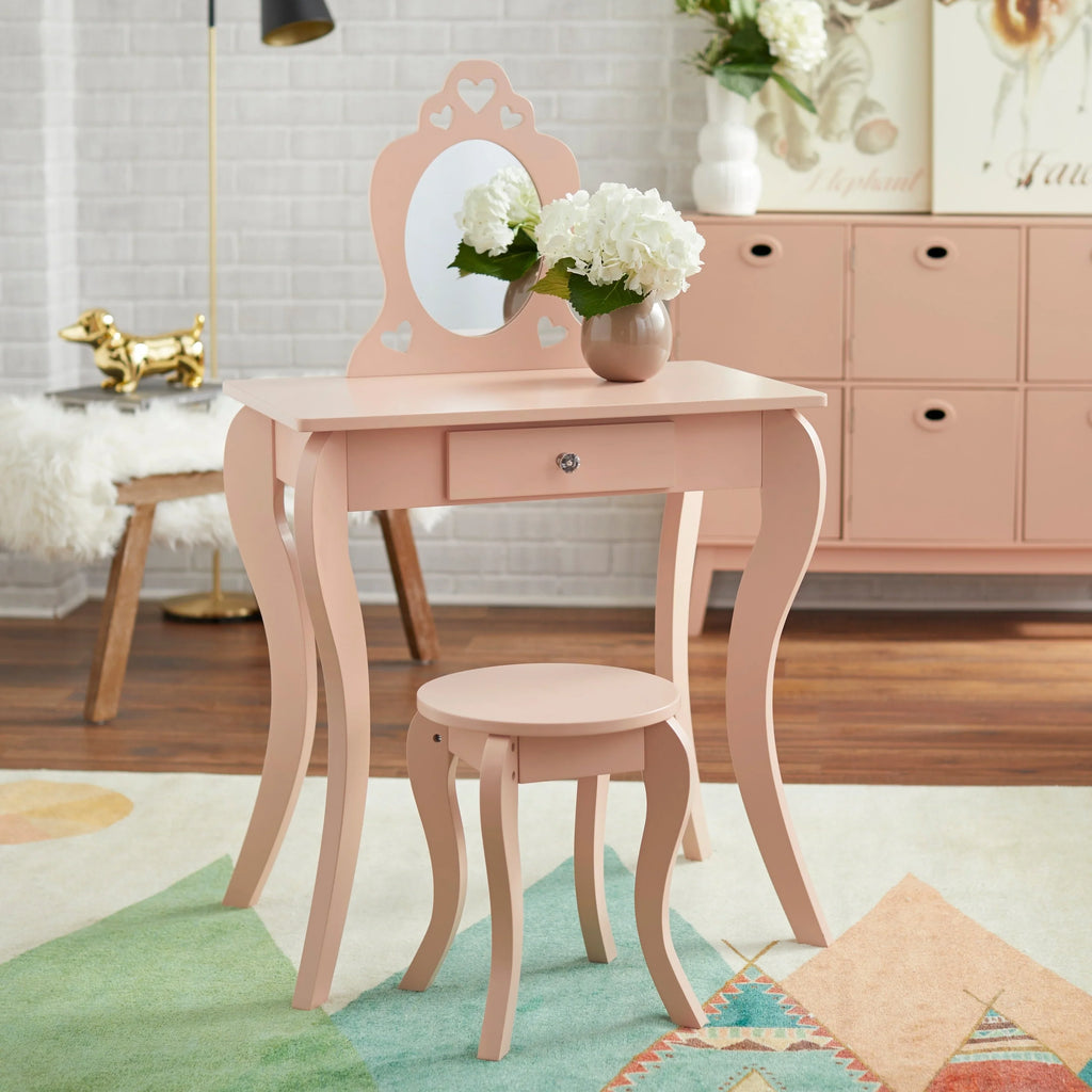 Set Simple White Vanity Alyssa Living Kids