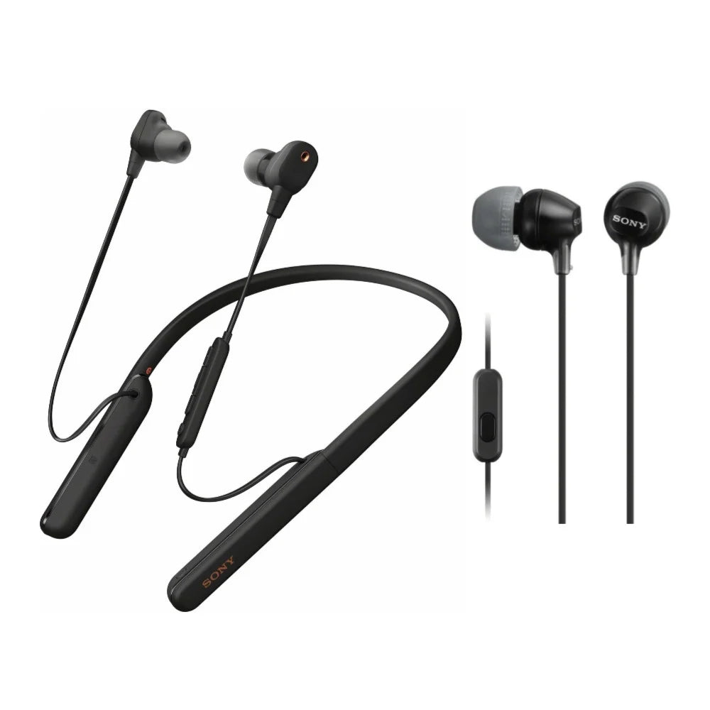 Cancelling (Black) Headphones Bundle Noise Wireless WI-1000XM2/B In-Ear